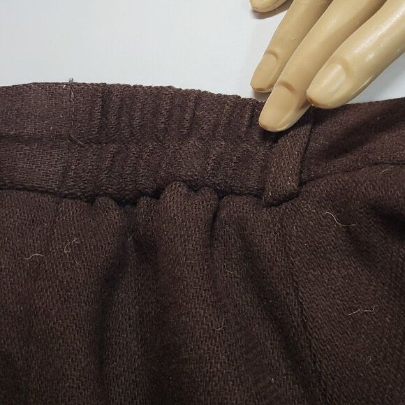 Worthington Not Worn, Women's Brown 100% Wool, Elastic Waist Pants, Size 12 - Picture 5 of 9